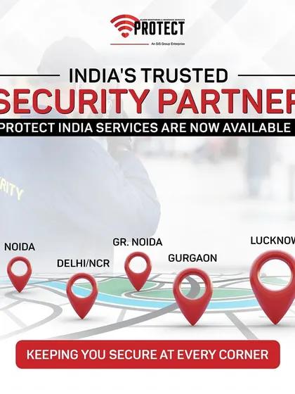 We are India's trusted security partner, and we are expanding. Our services are now available in Delhi/NCR, Noida, Greater Noida, Gurgaon, and Lucknow, keeping you secure at every corner.
