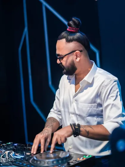 Another angle of me working the decks at Sunburn Union.