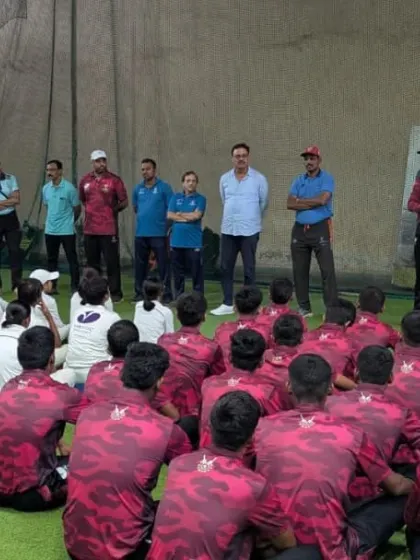 Addressing a mixed group of boys and girls at our Pune academy. I believe in providing equal attention and opportunity to all our players.