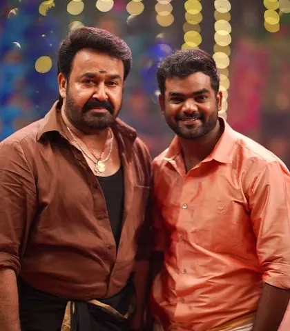 On set with the complete actor, Mohanlal sir, for the movie 'Thudarum'. It was an overwhelming experience to dance beside him for a mass dance number.