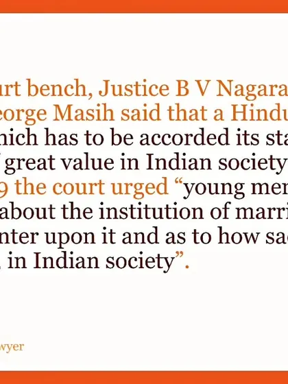 In a recent order, the Supreme Court emphasized that a Hindu marriage is a sacrament of great value in Indian society. This judicial reinforcement of marriage as a sacred institution is an important message in an era of rising divorce rates.