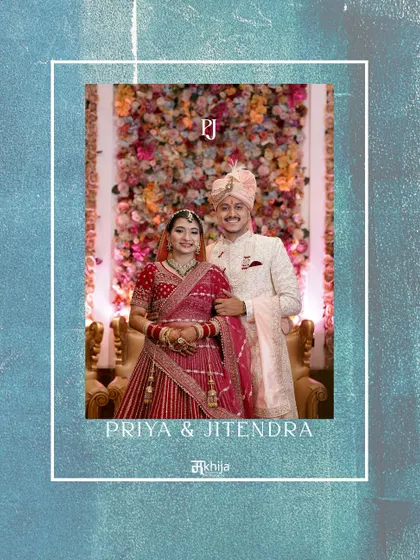 A classic wedding portrait presented in a modern, artistic frame. This shows how I deliver final images that are perfect for both printing in an album and sharing online.