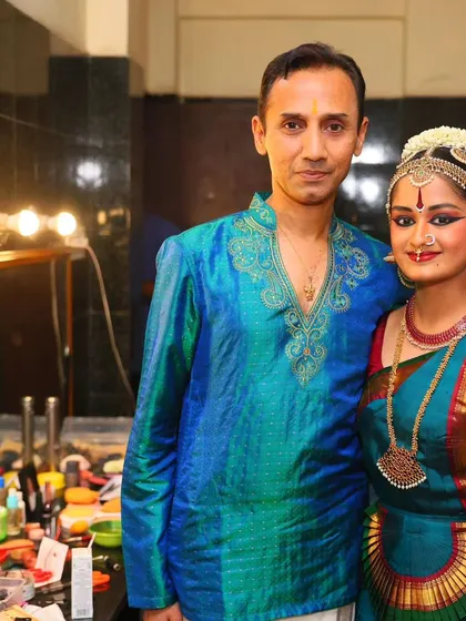 Backstage with my student Srujana. It is a privilege to be part of these transformative moments in a young artist's life.