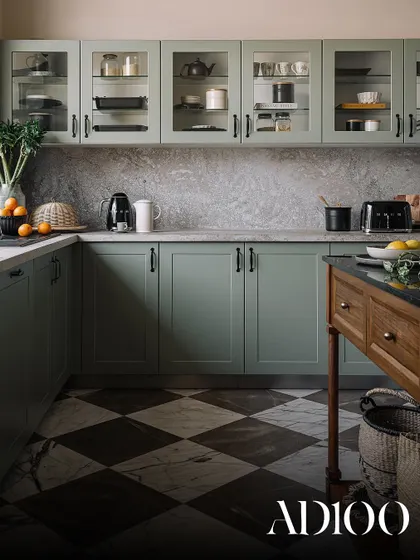 A beautiful kitchen we designed, featured in our AD100 profile.
