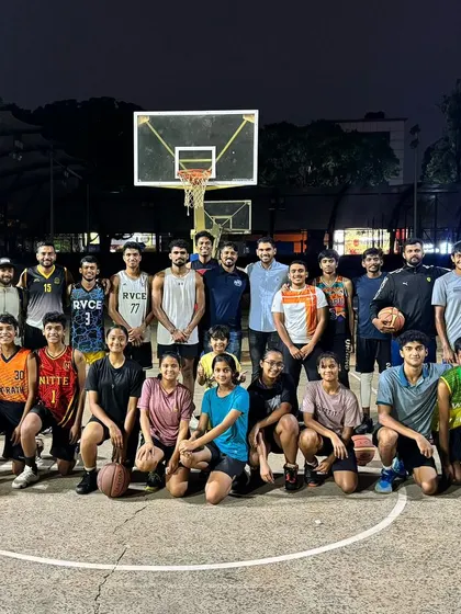 A night session with the summer camp group. We train at all times to simulate different game conditions and build adaptability.