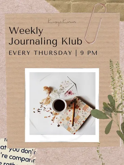 A snapshot from our weekly journaling club. We provide prompts and worksheets to guide your creative and reflective practice.