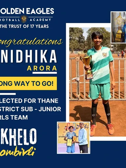 A huge congratulations to Nidhika Arora for being selected for the Thane District Sub-Junior Girls Team. She started with us at age 10, and her journey is an inspiration to all our players.