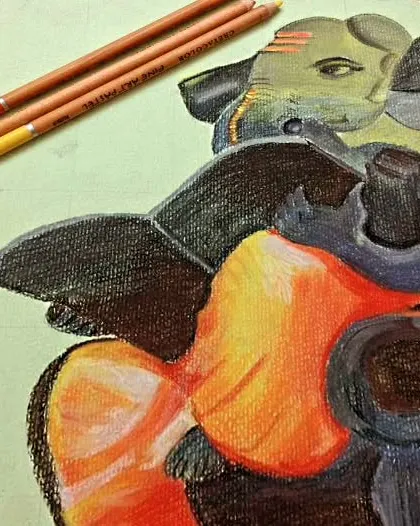 A sketch of Ganesha, the remover of obstacles. Art and spirituality are deeply connected in my practice, helping to clear pathways for success and happiness.