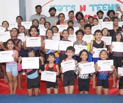 The whole team. Our gymnasts and coaches celebrate after a successful Level 1 certification event. So much hard work and so many proud faces.