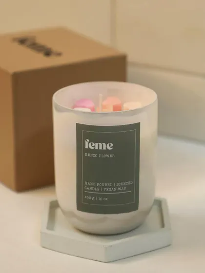 Our 'Kenzo Flower' fragrance in the beautiful holographic jar. A fresh and floral scent for your home.
