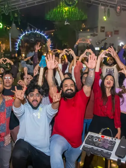 It's all love. A snapshot with our incredible audience at Bottle Forest, Pune. We don't just have fans, we have a family, and we make sure everyone feels that connection at our shows.