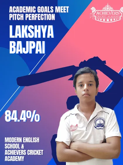 Lakshya Bajpai proves that dedication leads to success, scoring 84.4% in academics while pursuing his cricket dreams. Congratulations on this fantastic achievement.