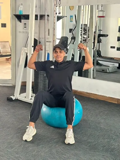 Double bicep flex.