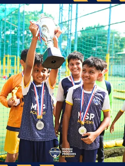The joy of success! Our U11 players lift the runners-up trophy at the Soccer Link Monsoon Cup.