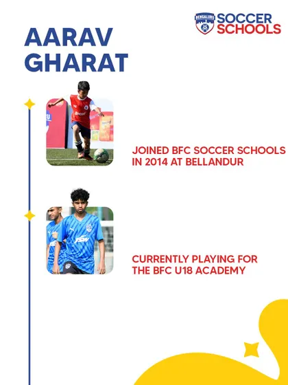 Aarav Gharat joined our Bellandur center in 2014 and is now playing for the BFC U18 Academy. We are proud to have been part of his development.