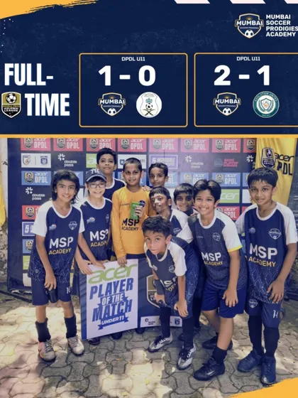 Back-to-back wins for our U11s, celebrated with a team photo.