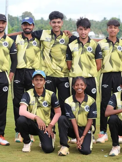 A mixed-gender youth team poses for a photo, highlighting our inclusive environment.