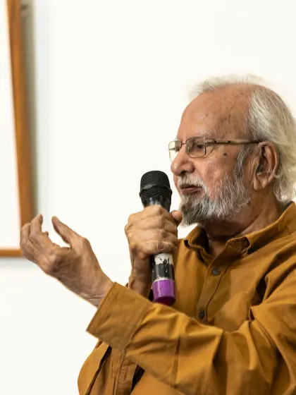 A belated birthday wish for artist Gulammohammed Sheikh, a key figure in Indian art.