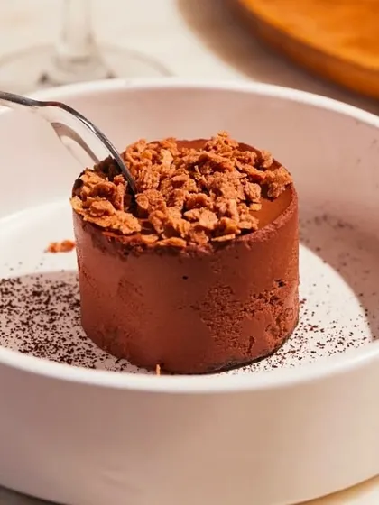 Our Bitter Choco Mousse, a rich, velvety, and perfectly bittersweet indulgence for any chocolate lover.
