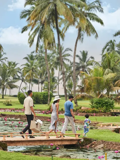 This recent shoot for St. Regis Goa was a passion picnic for me. This shot captures a family enjoying a walk through the resort's beautiful water lily ponds, selling the idea of a perfect family getaway.