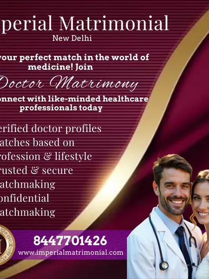 My Doctor Matrimony service connects you with verified healthcare professionals. I make matches based on profession and lifestyle through a trusted and confidential process.