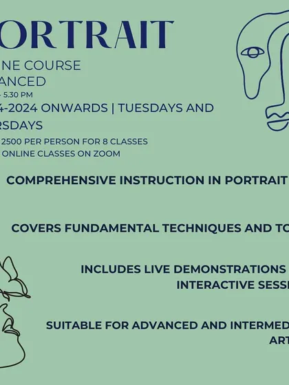 Our advanced portrait course offers comprehensive instruction in portrait art, covering fundamental techniques with live demonstrations. Suitable for intermediate and advanced artists.