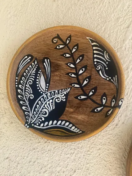 A close-up of the second plate in the black and white botanical series, showcasing a different imaginary plant design.