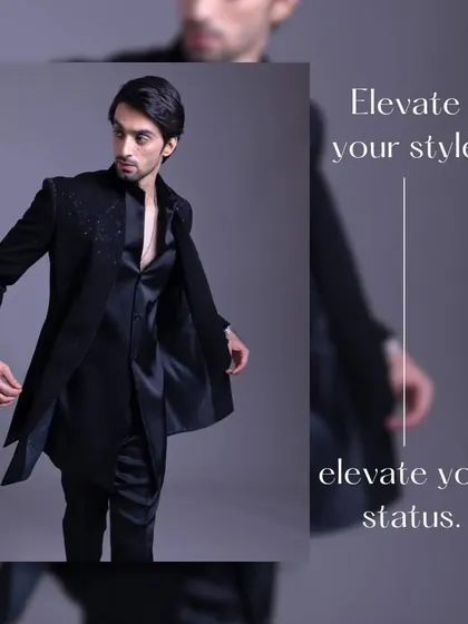 Elevate your style, elevate your status. The clean lines and sharp silhouette of this open bandhgala jacket are designed for the man who wants to make an impact.