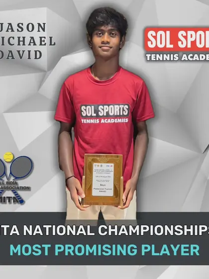 Recognition for future potential is a huge honor. Congratulations to Jason Michael David for being named the Most Promising Player at the AITA Junior Clay Court National Tennis Championships.