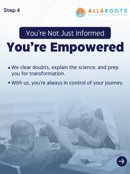 Step 4: You are not just informed, you are empowered. I take the time to clear all your doubts, explain the science, and prepare you for the transformation. You are always in control of your journey.