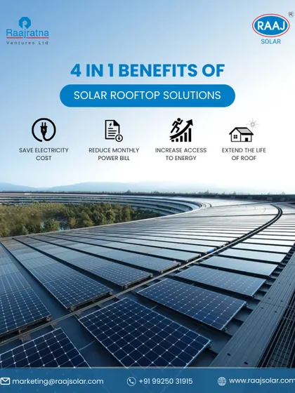 Our solar rooftop solutions offer 4-in-1 benefits for commercial properties. They save electricity costs, reduce monthly power bills, increase access to energy, and can even extend the life of the roof.