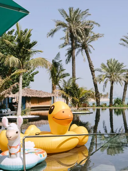 For a beachside Haldi in Dubai, we turned the celebration into the ultimate pool party. With fun floaties, water guns, and the ocean as a backdrop, it was a refreshing and modern twist on a traditional ceremony.