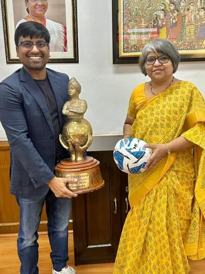It was a privilege to meet Smt. Sujata Chaturvedi, the Secretary of Sports. I am inspired by her dedication to advancing sports in our country and was proud to share our vision for football with her.