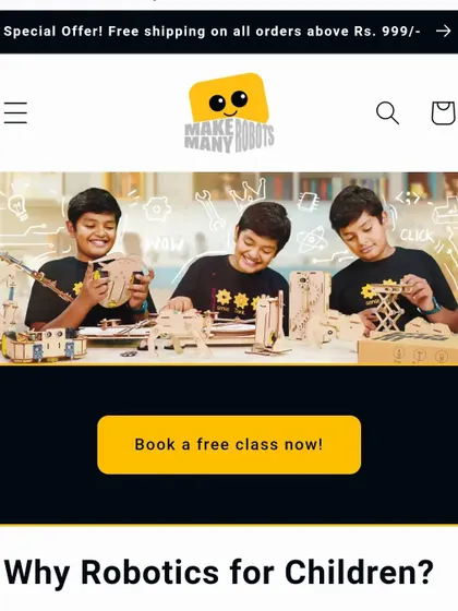 Our new website is live! We're making it easier than ever for kids to start their robotics journey. You can even book a free class to see what it's all about.