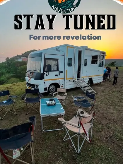 This is the freedom of caravan life. We find a beautiful spot, set up our camping chairs, and watch the sunset. Your hotel room has never had a view this good.