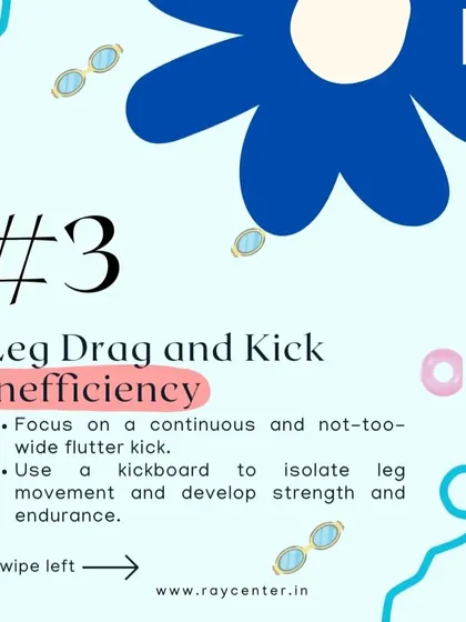 A tip on fixing leg drag and kick inefficiency using a kickboard and focusing on a continuous flutter kick.