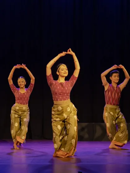 Additional stills and video clips from the 'Rasadrishta' production, each capturing a unique moment of storytelling, emotion, and synchronized group choreography from this extensive project.