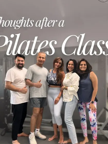 The feeling after a great session is why we do this. This picture captures the post-Pilates glow of a happy group. You leave feeling taller, stronger, and more connected to your body.