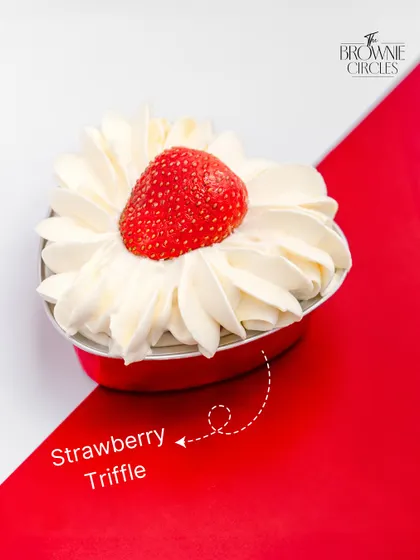 Our heart-shaped Strawberry Trifle, a beautiful and delicious dessert specially created for Valentine's Day.