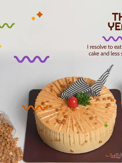 Our resolution this year is to eat more cake and have less stress. This butterscotch crunch cake is the perfect way to start the new year on a sweet note.