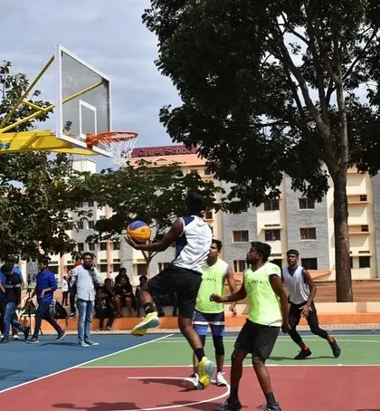 In-game action from the St Claret PU college 3x3 tournament.