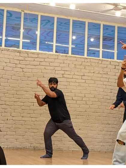 Dancers strike a pose, capturing the flair and drama of Bollywood during our special workshop.