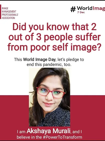 On World Image Day, I pledged to help end the pandemic of poor self-image. I truly believe in the power to transform, and it starts with building a healthy and confident self-image.