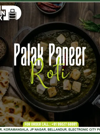 Here is my Palak Paneer served with fresh roti. The dark, rich spinach gravy combined with soft paneer cubes makes for a healthy and flavorful meal, perfect for any day of the week.