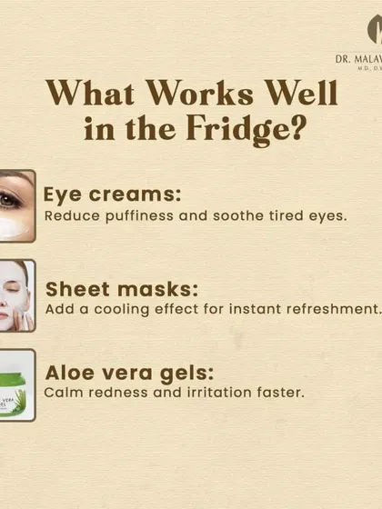 Should you refrigerate your skincare? This post explains what works well in the fridge. Cooling eye creams can reduce puffiness, and chilled sheet masks can provide instant refreshment.