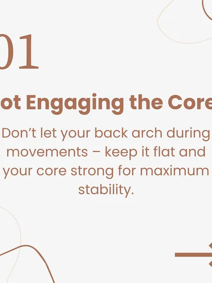 Common mistake #1: Not engaging the core. We teach you how to keep your back supported and your core strong for maximum stability.