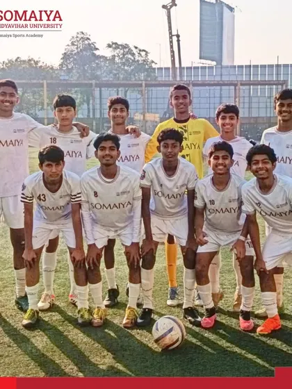 The victorious Somaiya FC U-16 team poses for a photo after their commanding win in the league.