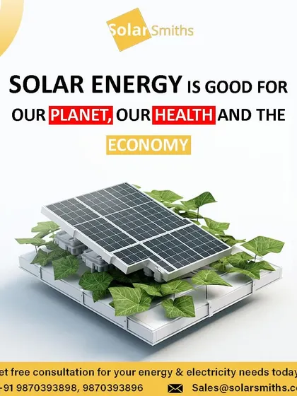Solar energy is good for our planet, our health, and the economy. It's a holistic solution that benefits everyone.