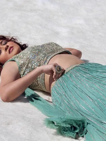 A dreamy, artistic shot from the photoshoot.