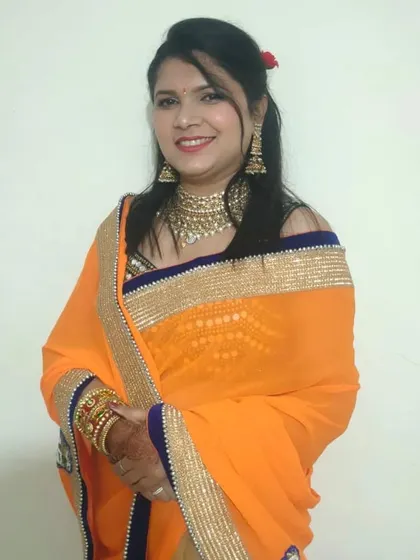 She was so happy with her Karwa Chauth look. My goal is always to make my clients feel beautiful and confident.